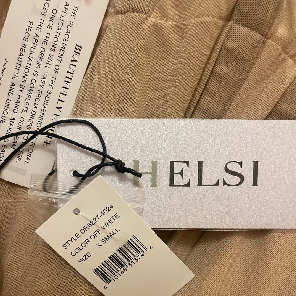 NWT Helsi Anthropologie Size XS Athena White Floral Strapless Midi Dress - Picture 10 of 11